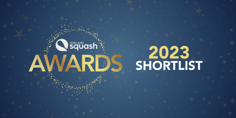 Shortlist confirmed for 2023 England Squash Awards.